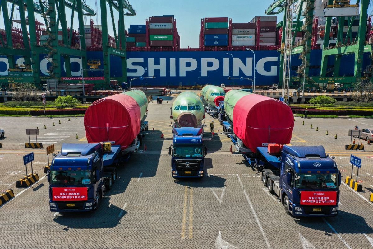 中远海运中标空客天津A320系列飞机第二条总装线综合运输项目